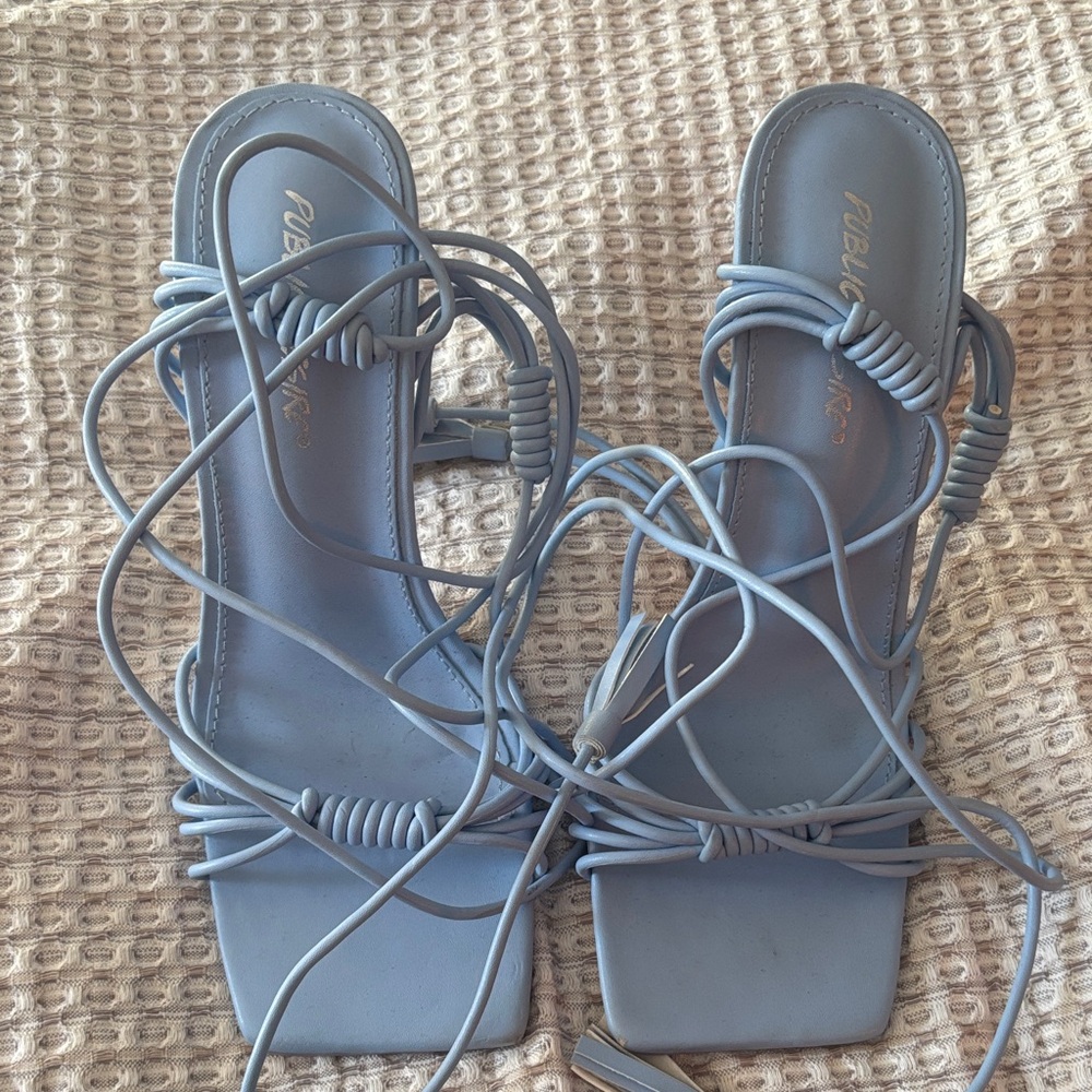 Stylish Blue Strappy Sandals